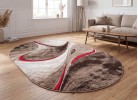 Тъкан килим MAGNOLIA 097 d.beige/red елипса